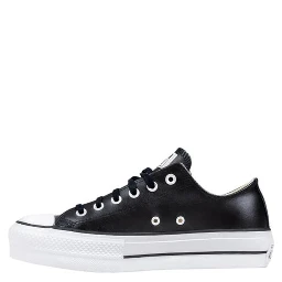 Black Leather Low Top Sneakers