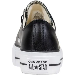 Black Leather Low Top Sneakers