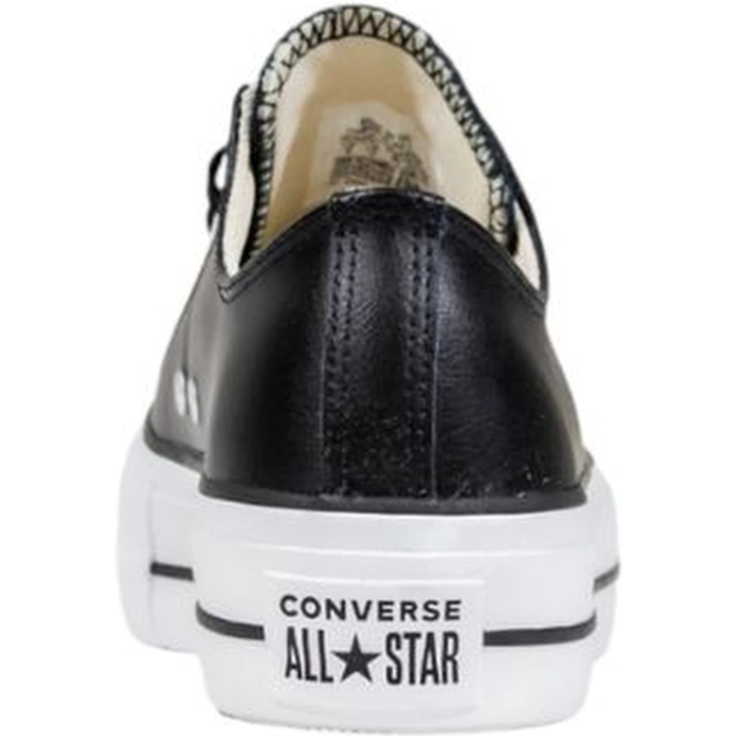Black Leather Low Top Sneakers