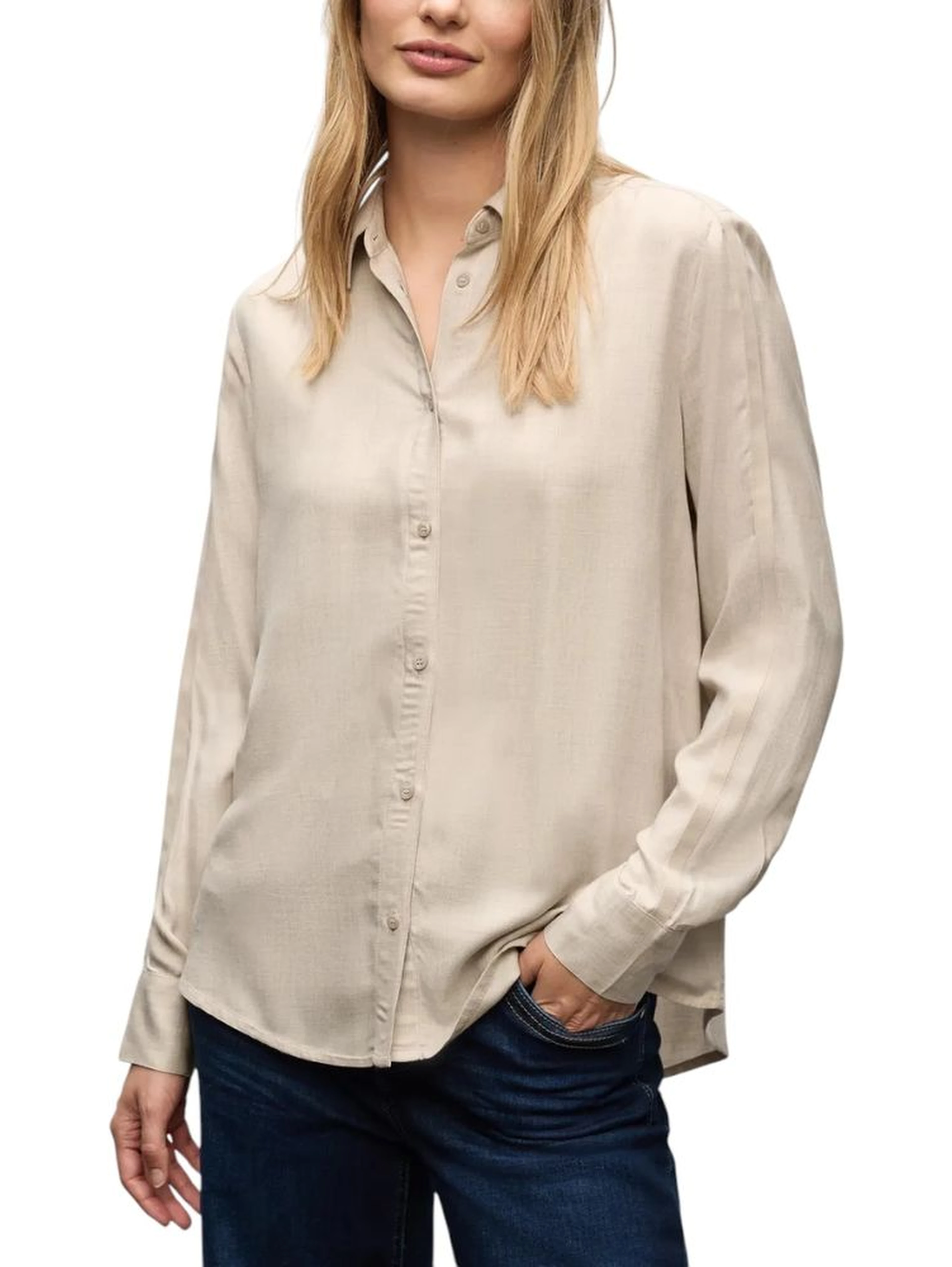 Beige Viscose Blouse