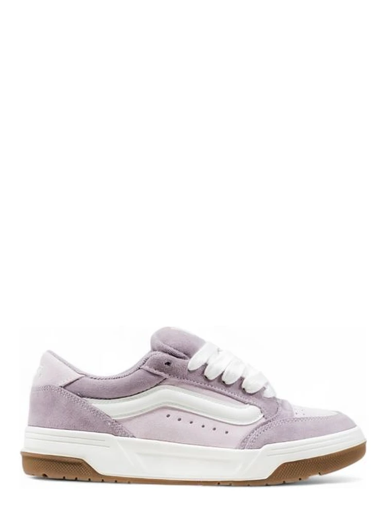 Purple Leather Low Top Sneakers