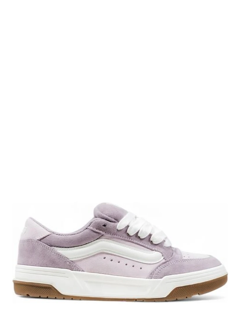 Purple Leather Low Top Sneakers