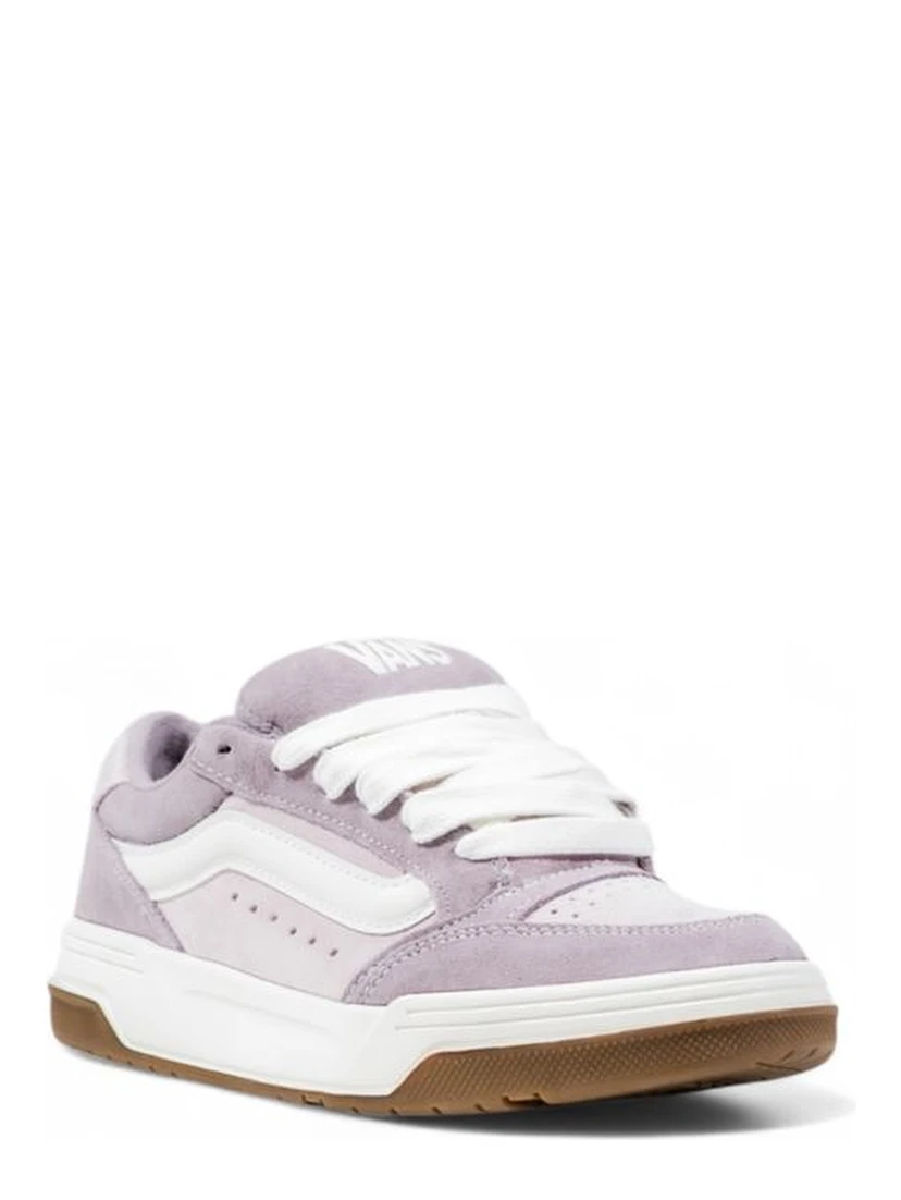 Purple Leather Low Top Sneakers