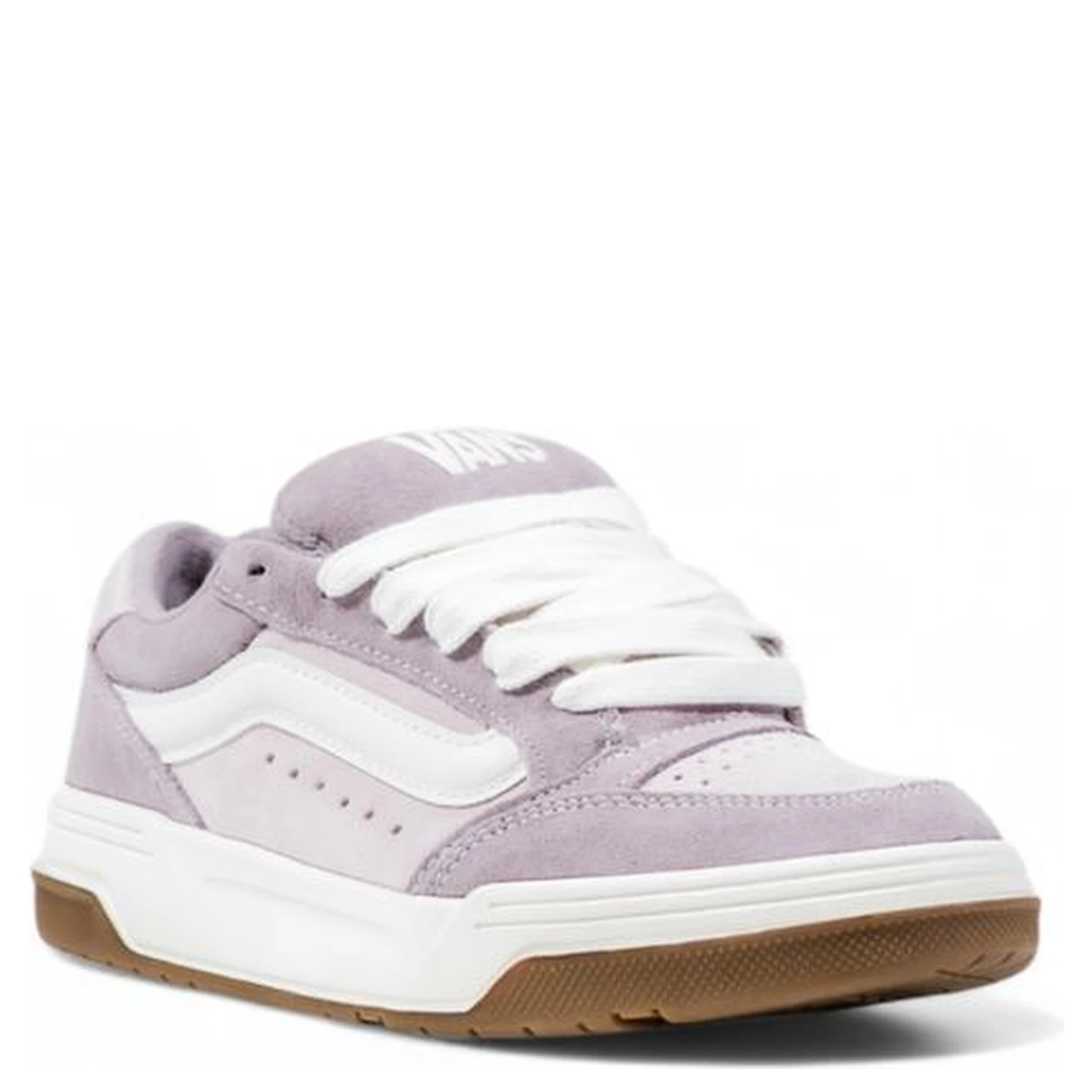 Purple Leather Low Top Sneakers