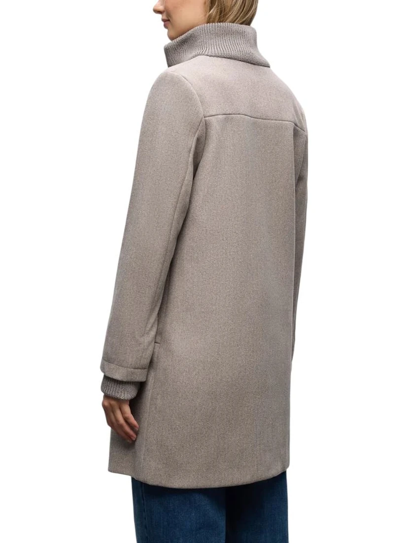 Gray Polyester Coat