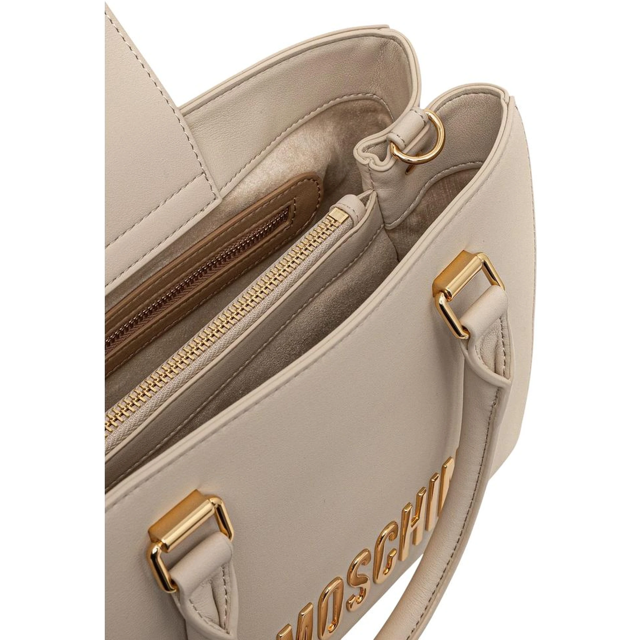 Beige Polyethylene Handbag