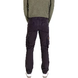 Black Cotton Cargo Pants