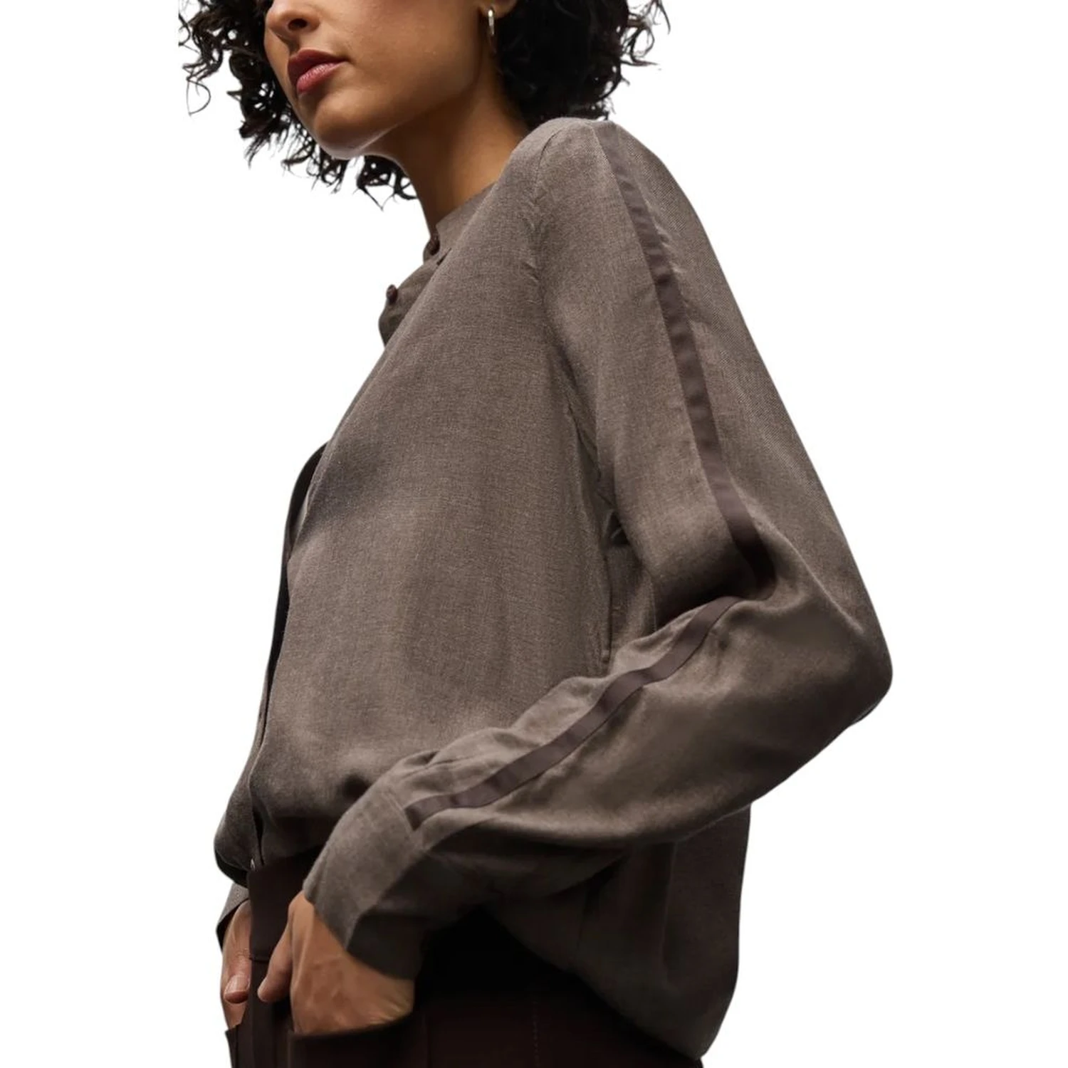 Brown Viscose Blouse