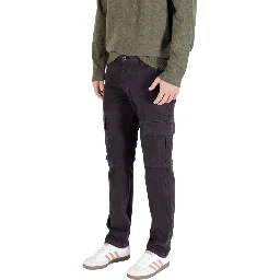 Black Cotton Cargo Pants