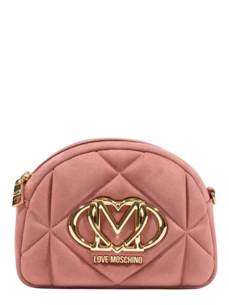 Pink Suede Leather Handbag