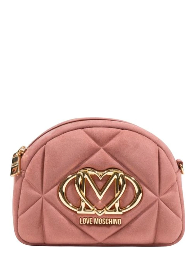Pink Suede Leather Handbag