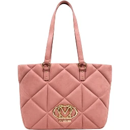 Pink Suede Leather Handbag