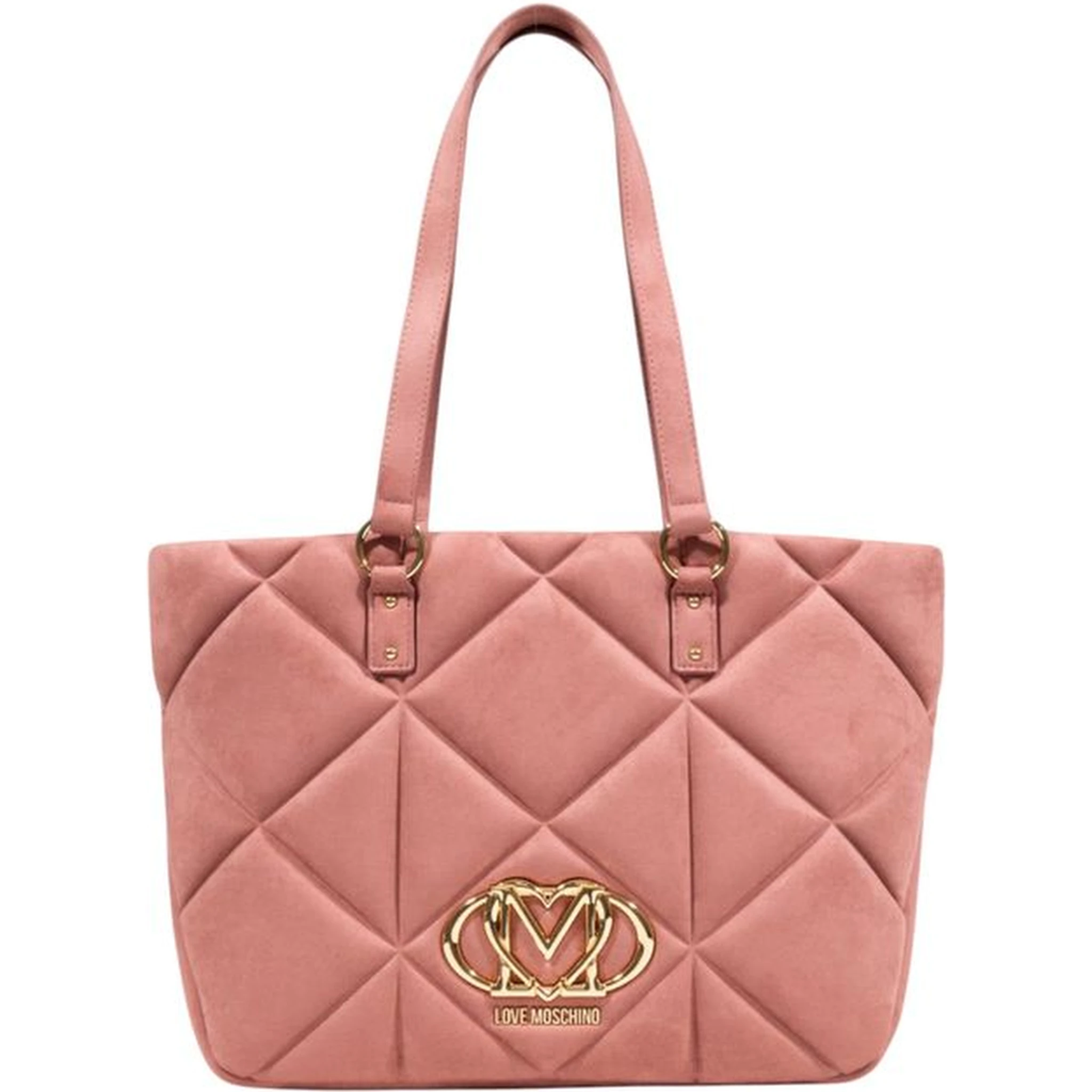 Pink Suede Leather Handbag