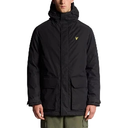 Black Polyester Parka