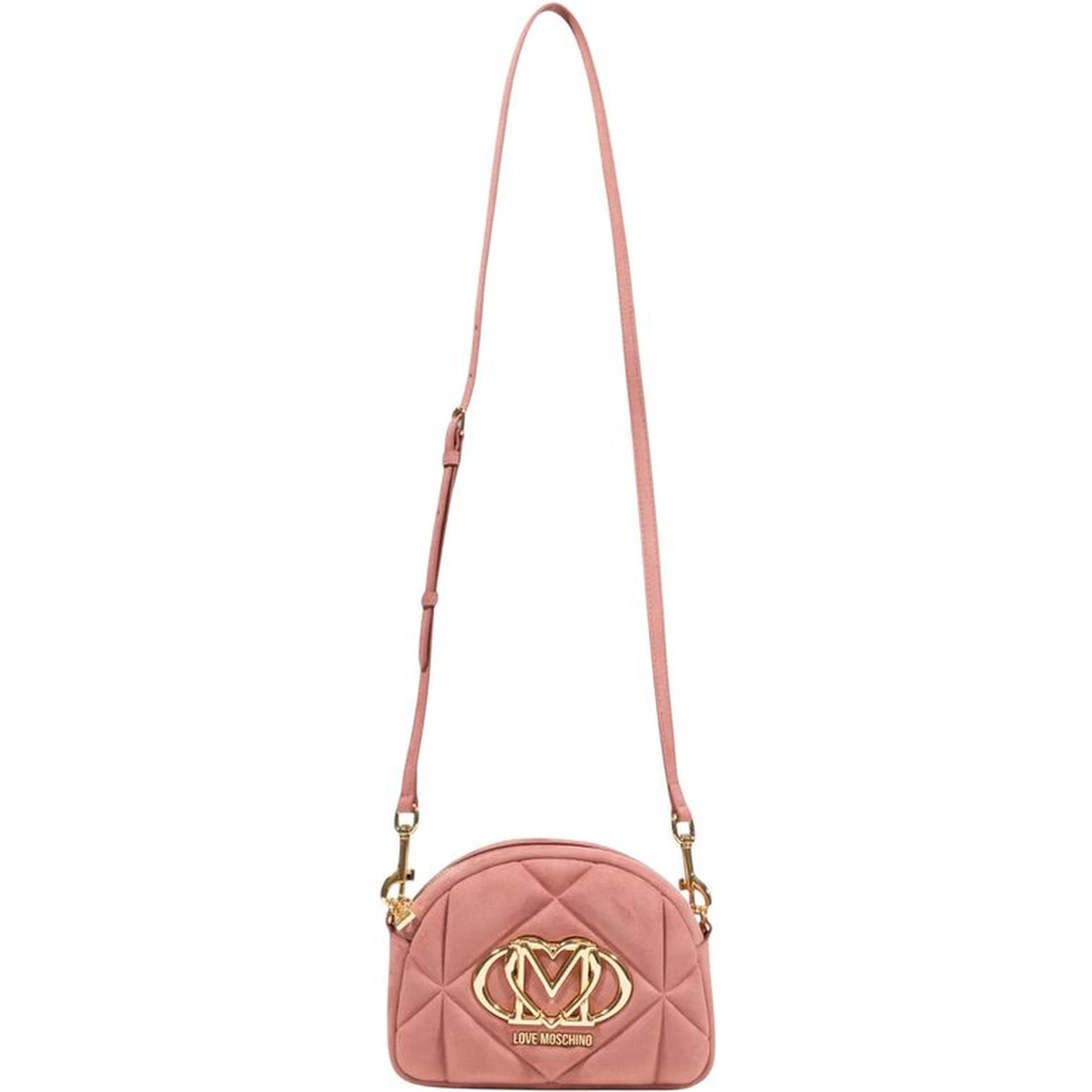 Pink Suede Leather Handbag