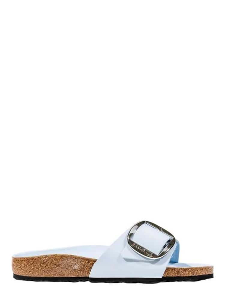 Blue Artificial Leather Flat Sandals