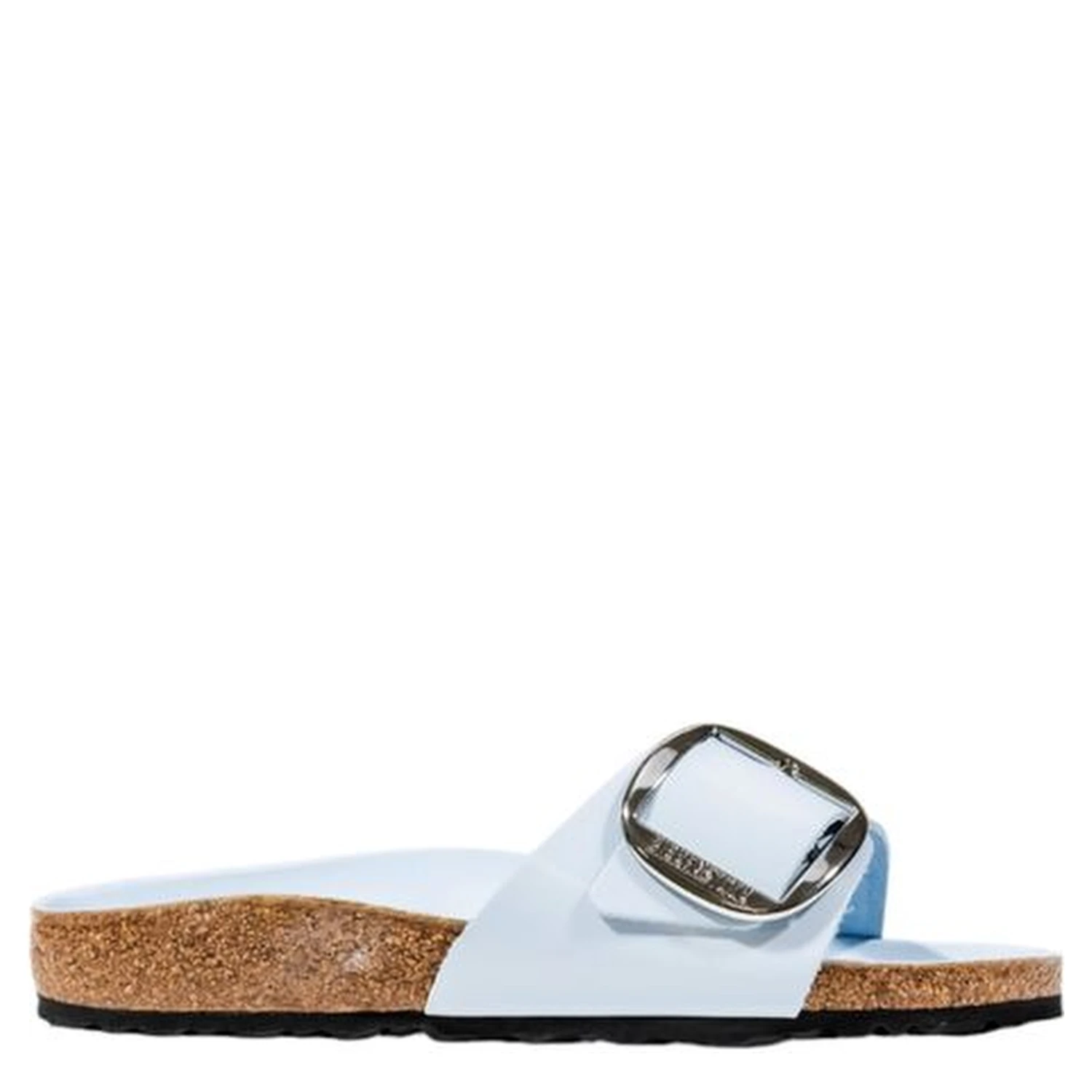 Blue Artificial Leather Flat Sandals