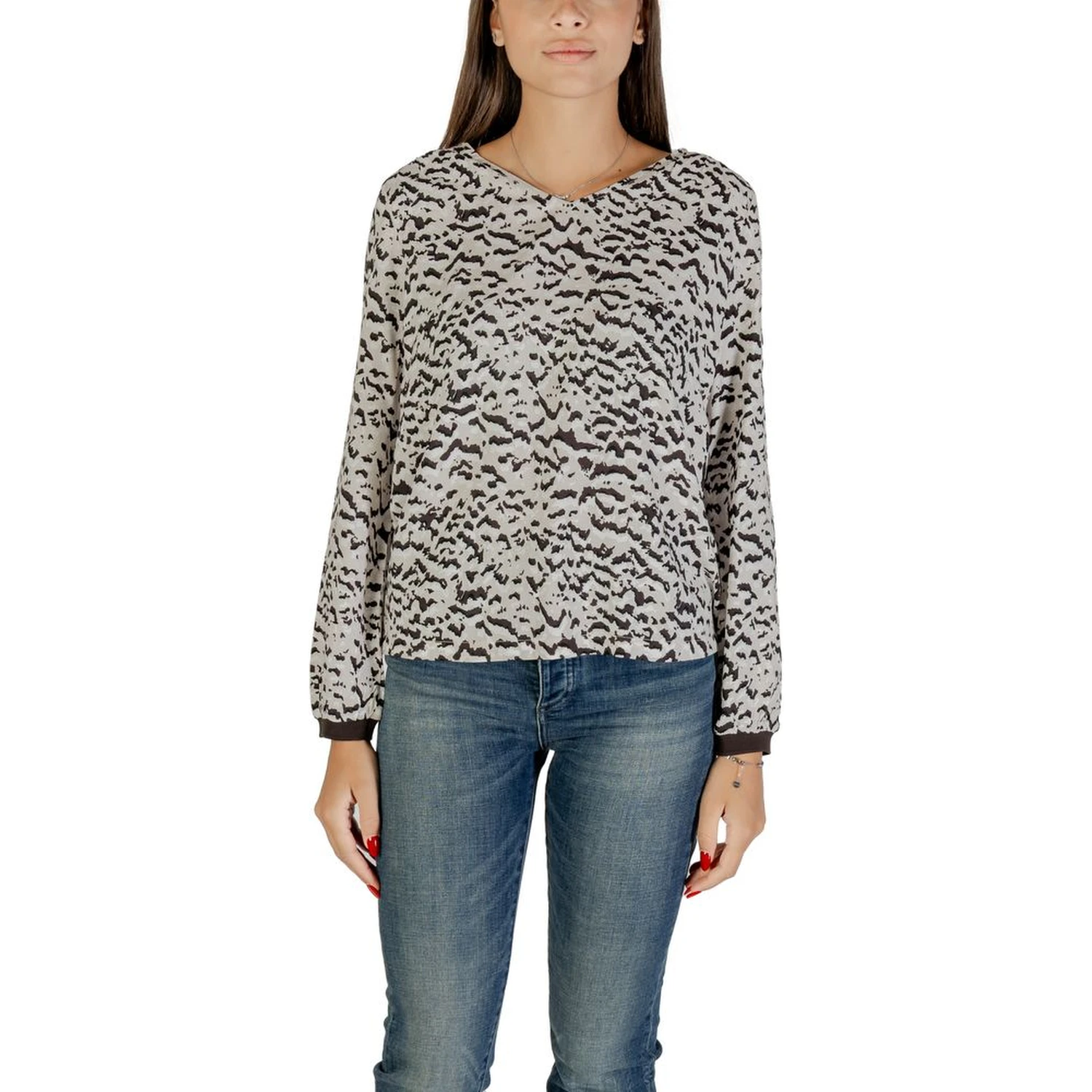Bicolor Viscose Blouse