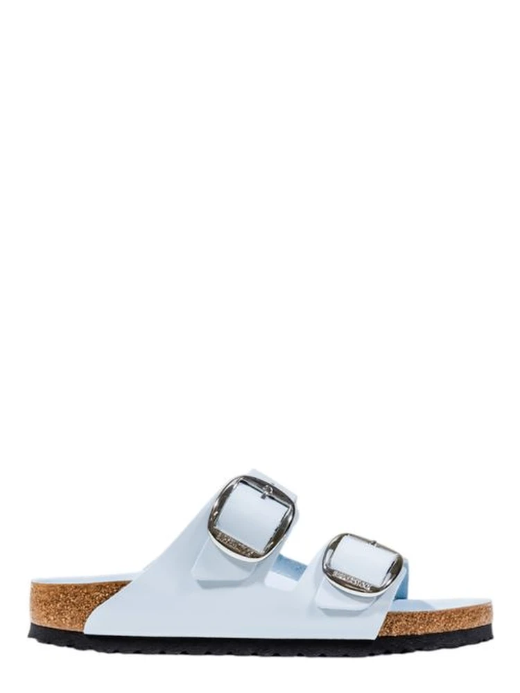 Blue Artificial Leather Slippers