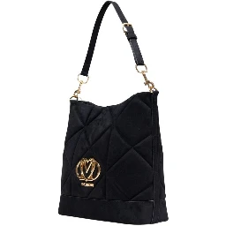 Black Suede Leather Handbag