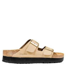 Beige Synthetic Platform Sandals