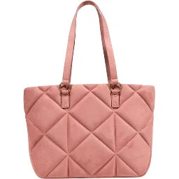 Pink Suede Leather Handbag