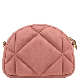 Pink Suede Leather Handbag