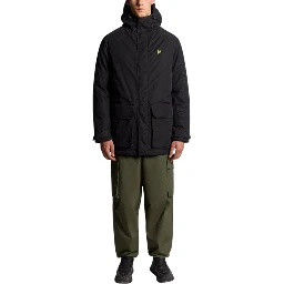 Black Polyester Parka