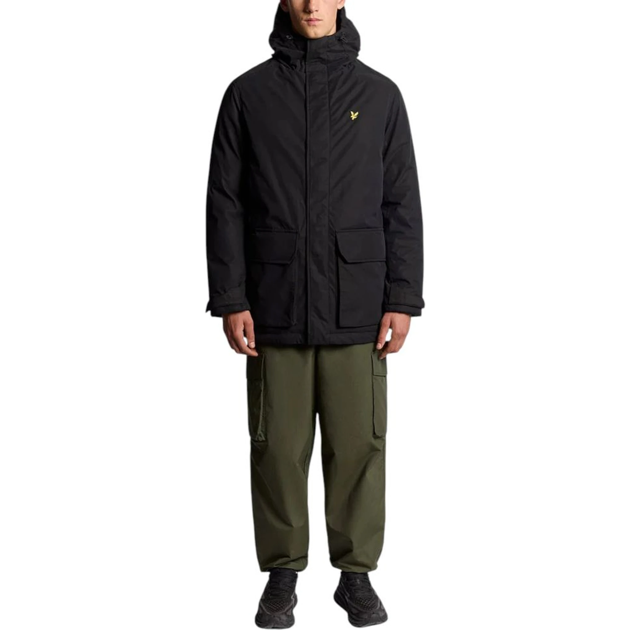 Black Polyester Parka