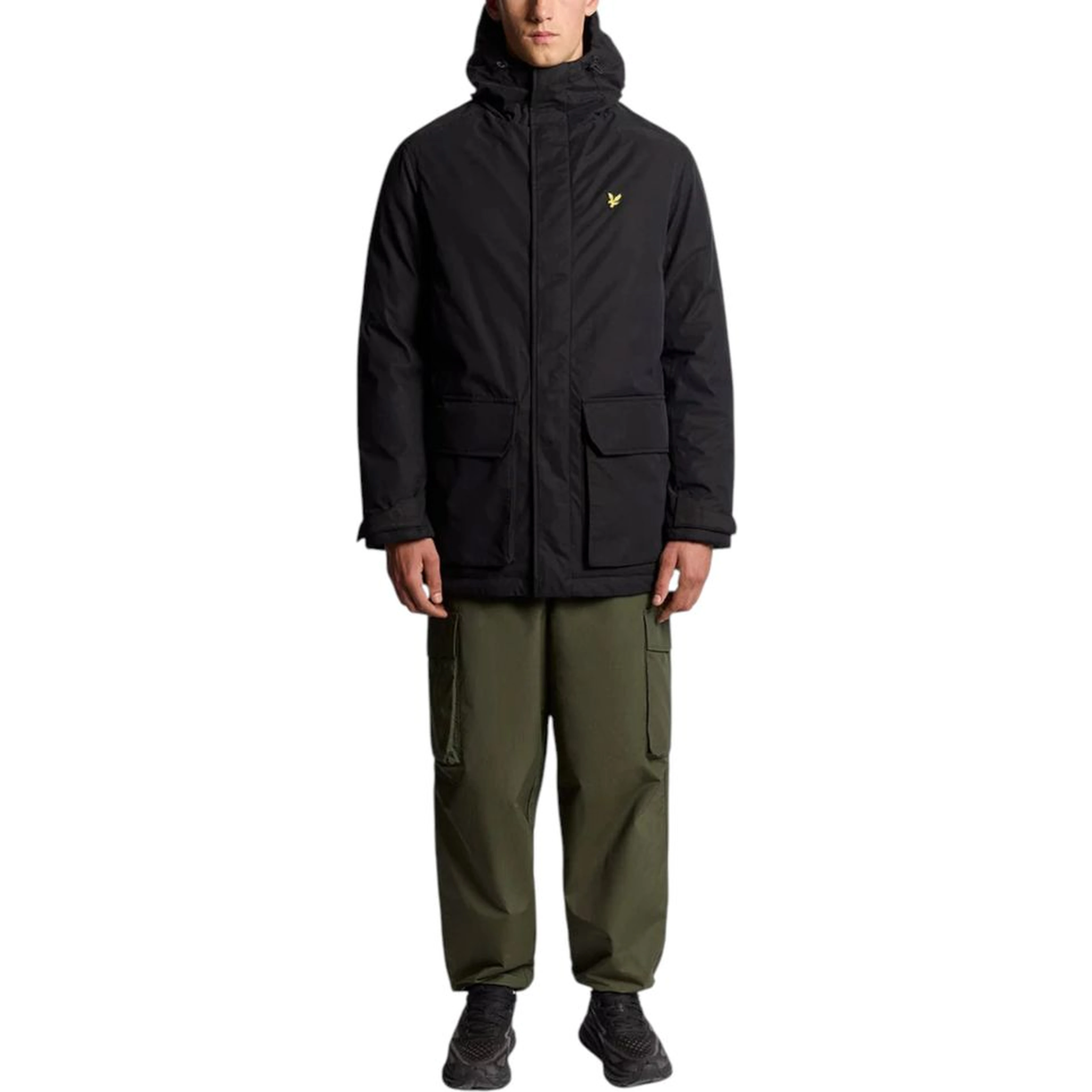 Black Polyester Parka