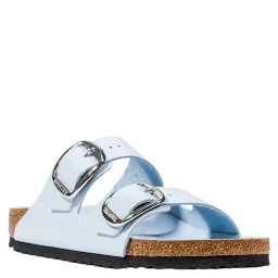 Blue Artificial Leather Slippers