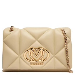 Beige Artificial Leather Handbag