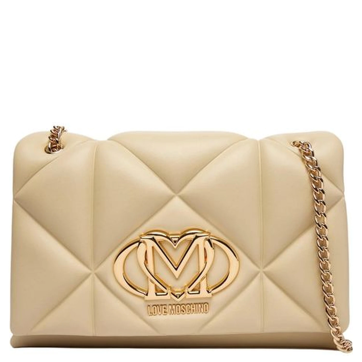 Beige Artificial Leather Handbag