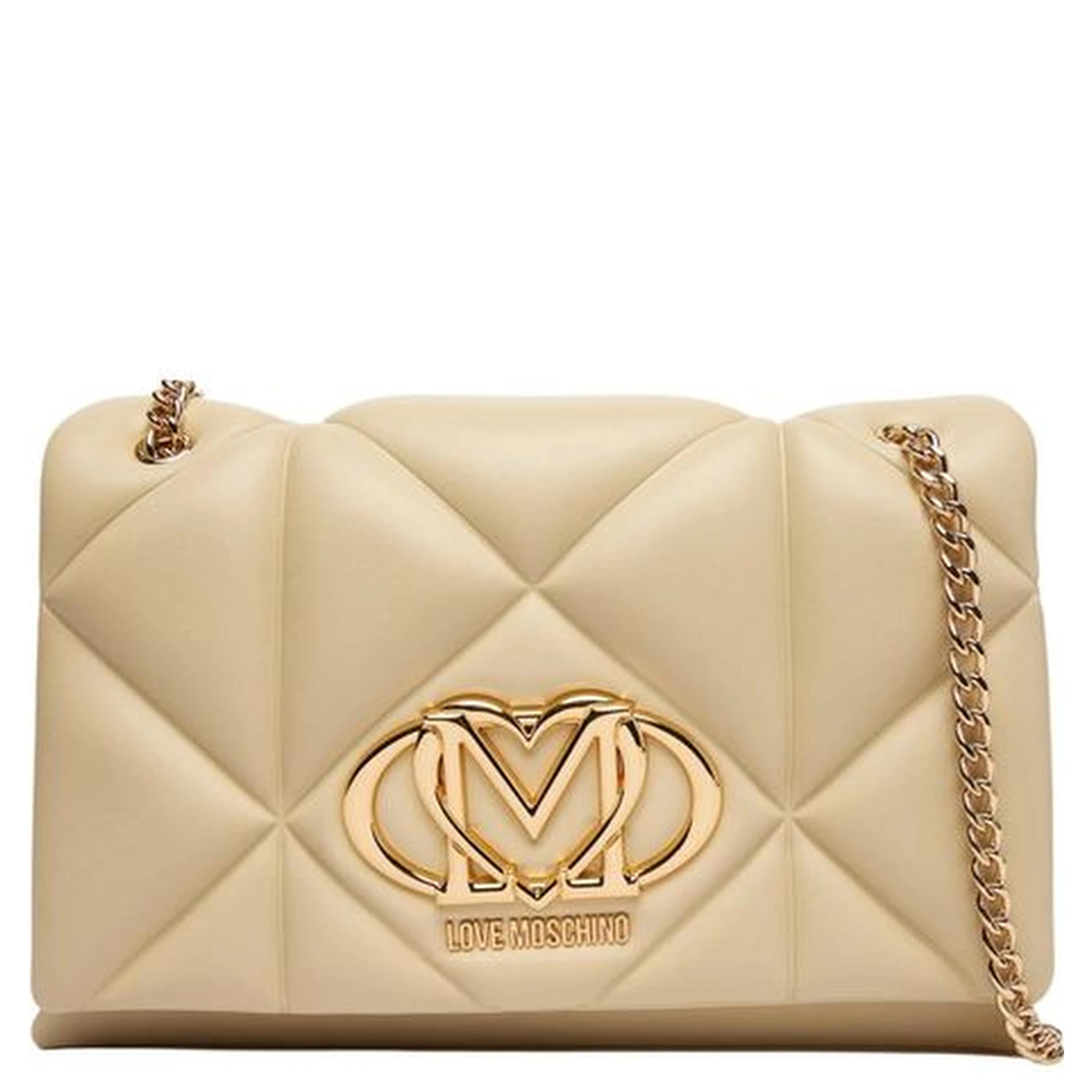 Beige Artificial Leather Handbag