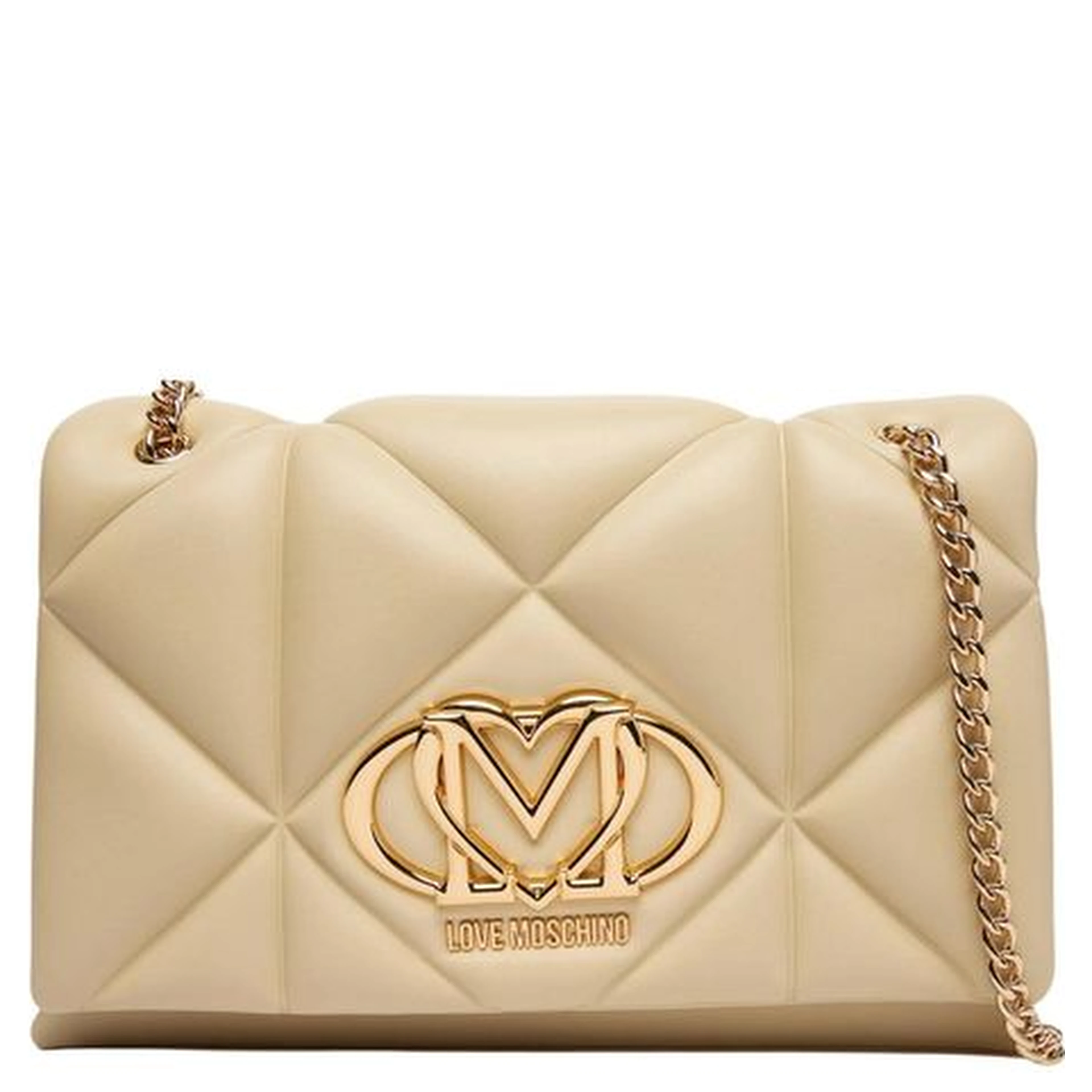 Beige Artificial Leather Handbag