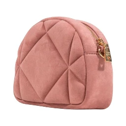 Pink Suede Leather Handbag
