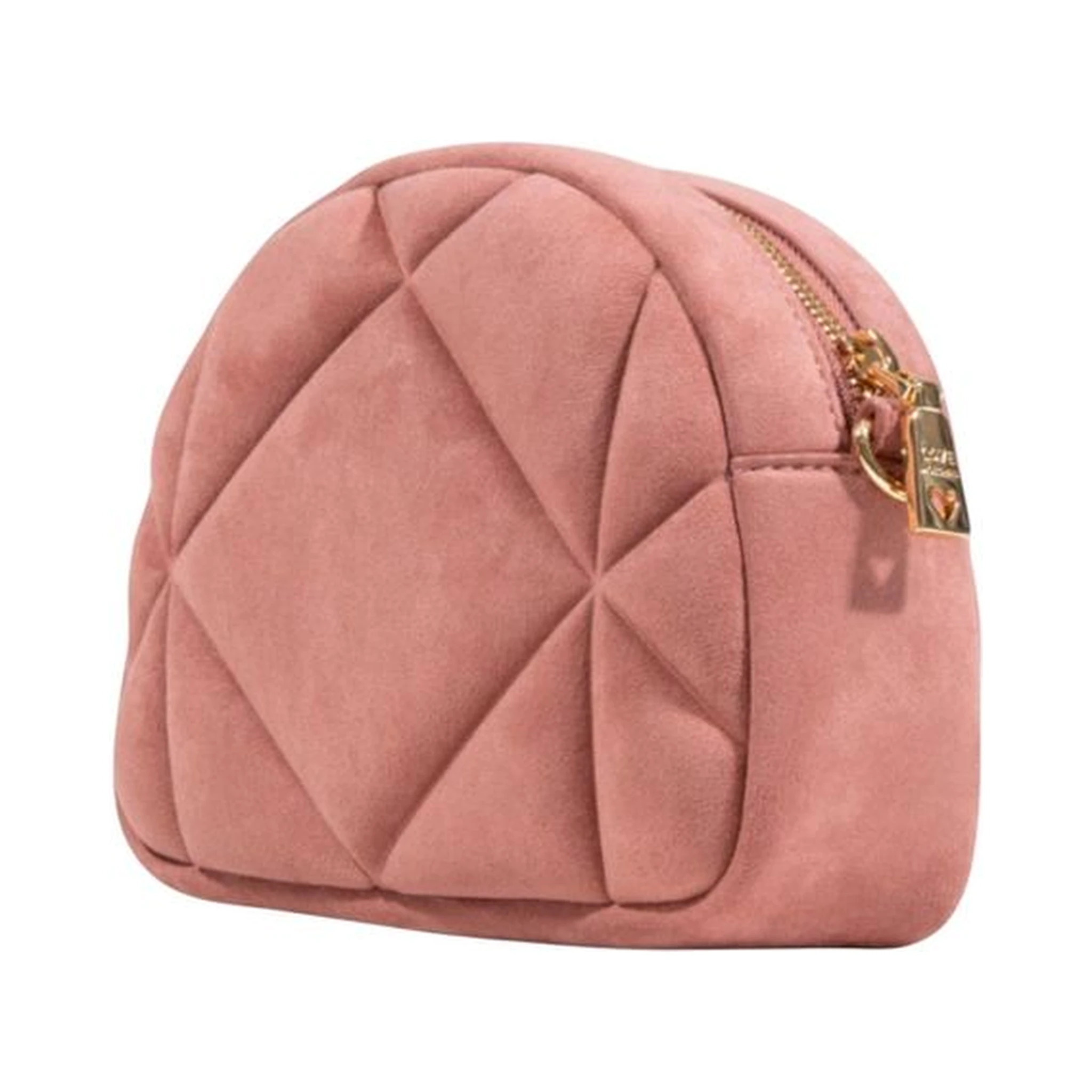 Pink Suede Leather Handbag