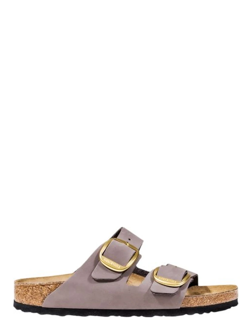 Purple Suede Leather Strap-On Sandals