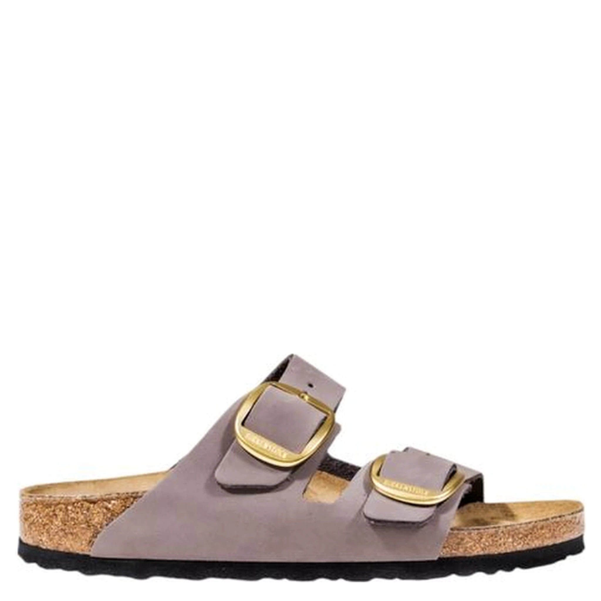 Purple Suede Leather Strap-On Sandals