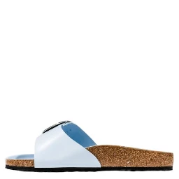 Blue Artificial Leather Flat Sandals
