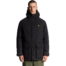 Black Polyester Parka