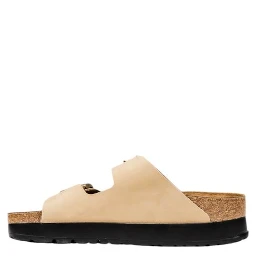 Beige Synthetic Platform Sandals