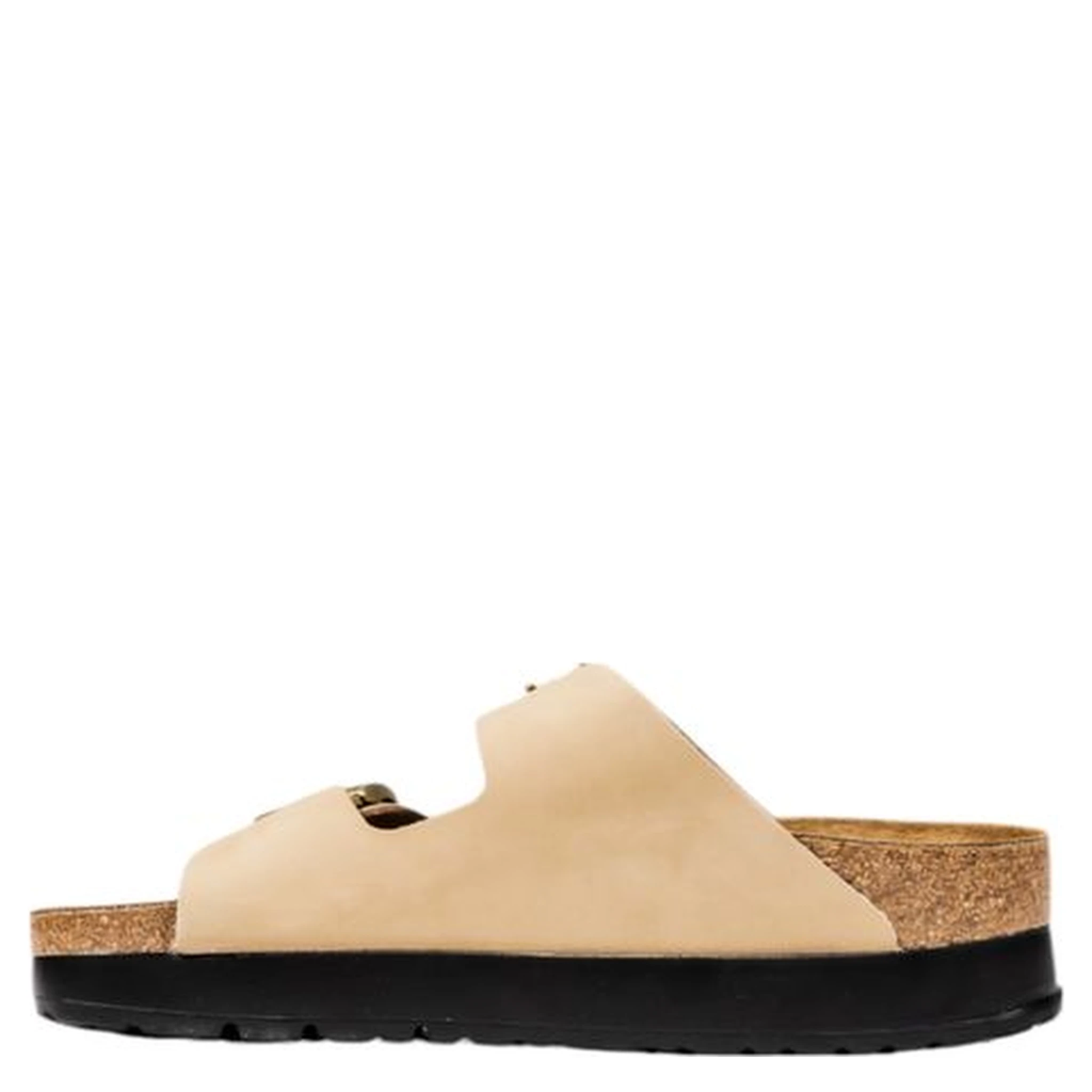 Beige Synthetic Platform Sandals