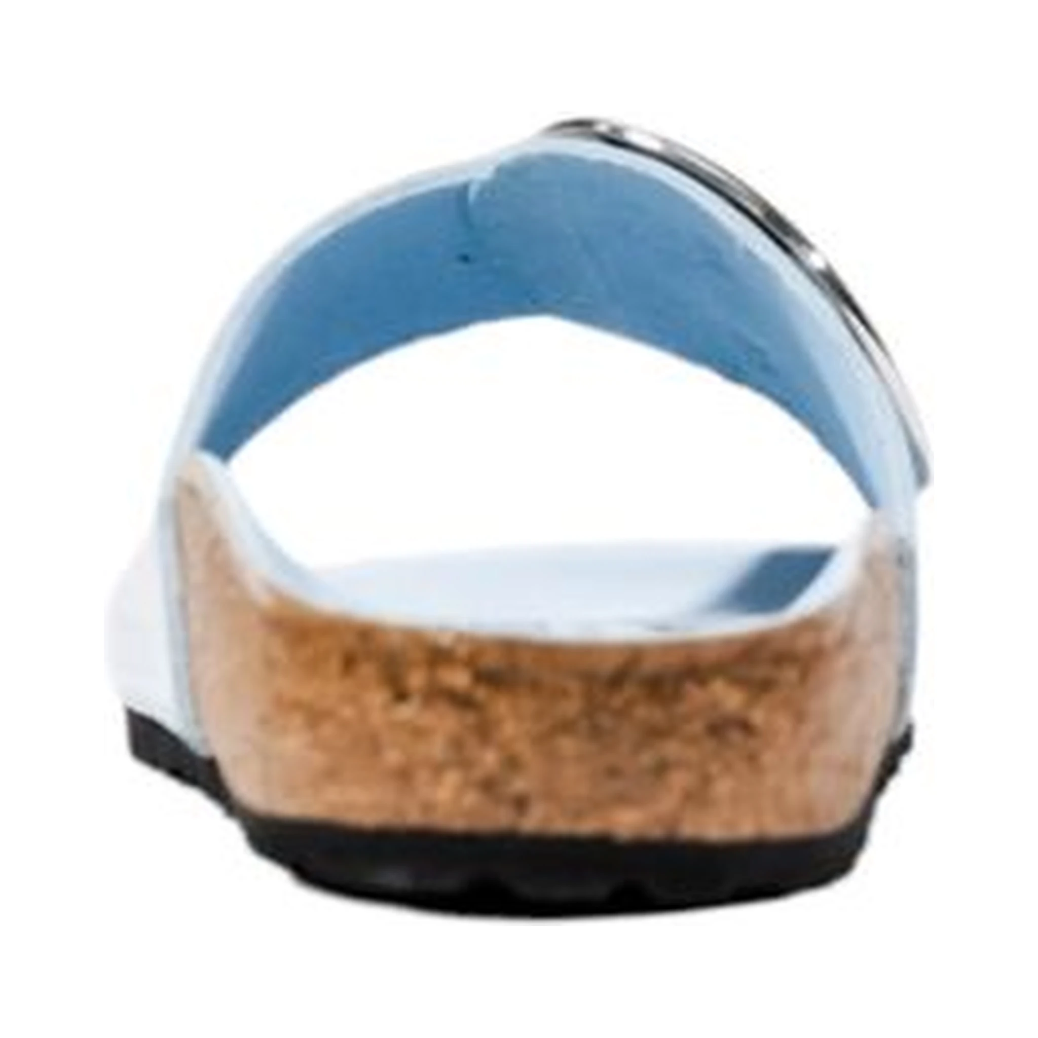 Blue Artificial Leather Flat Sandals