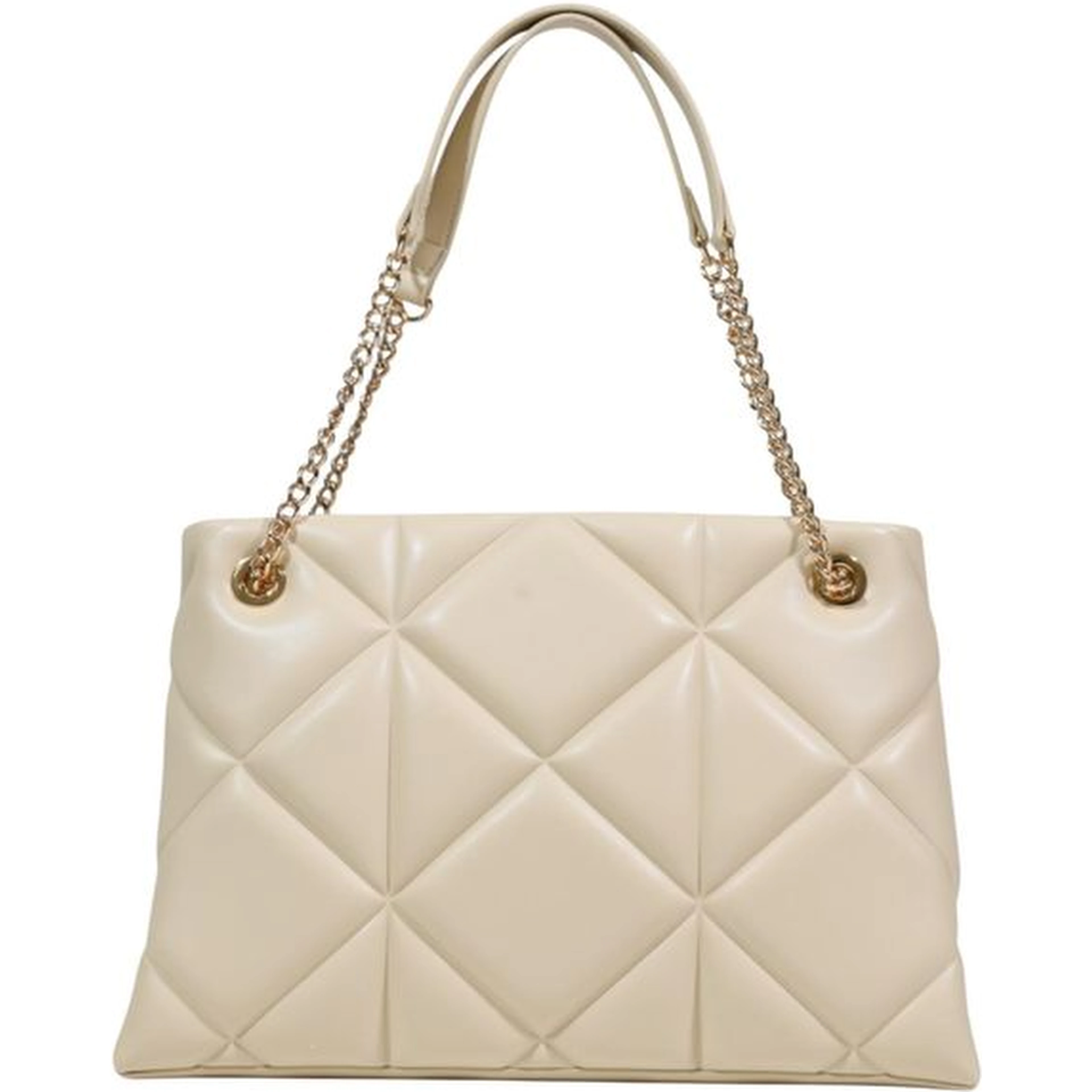 Beige Artificial Leather Handbag