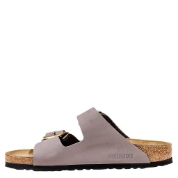 Purple Suede Leather Strap-On Sandals