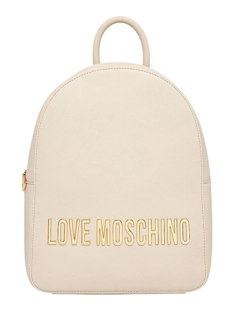 Beige Polyethylene Backpack