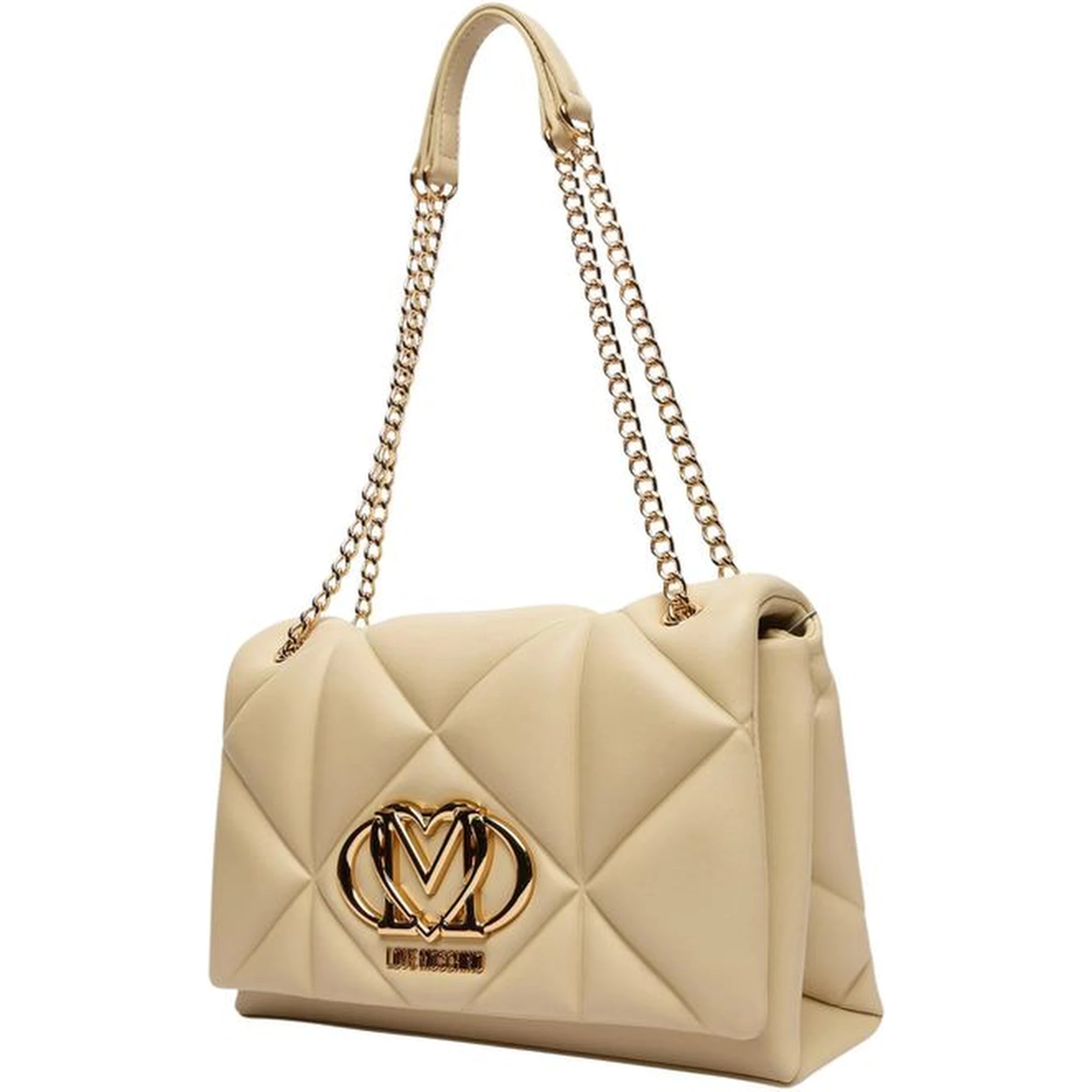 Beige Artificial Leather Handbag