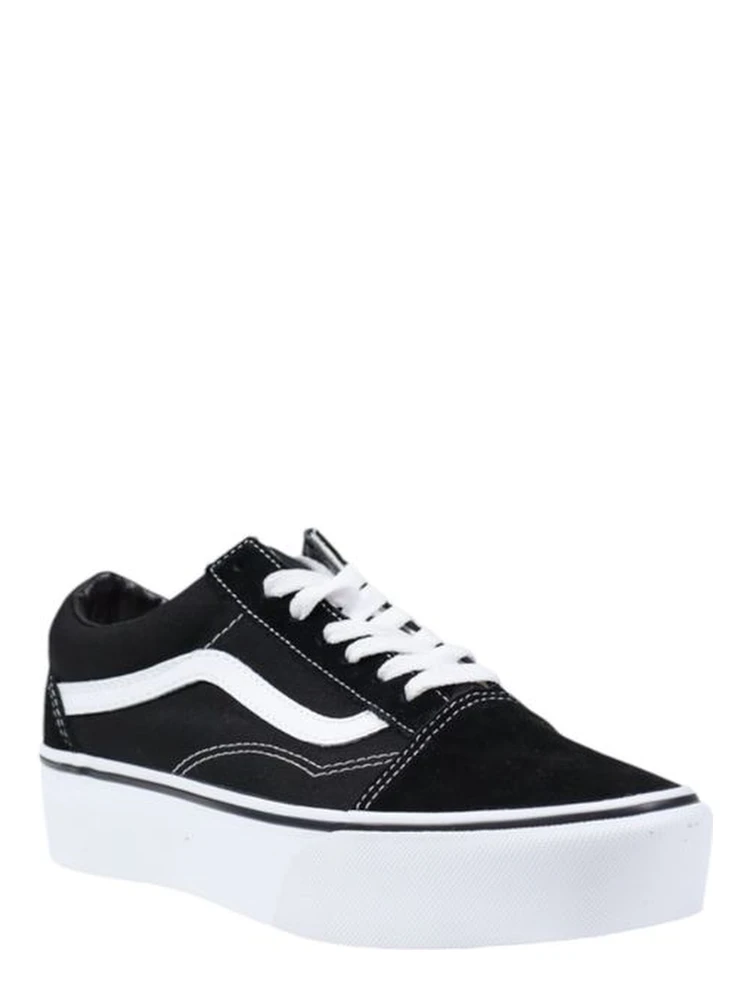 Black And White Fabric Platform Sneakers alternative