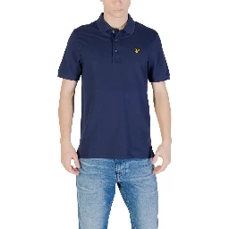 Blue Cotton Polo Shirt